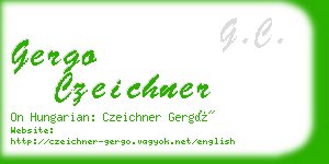 gergo czeichner business card
